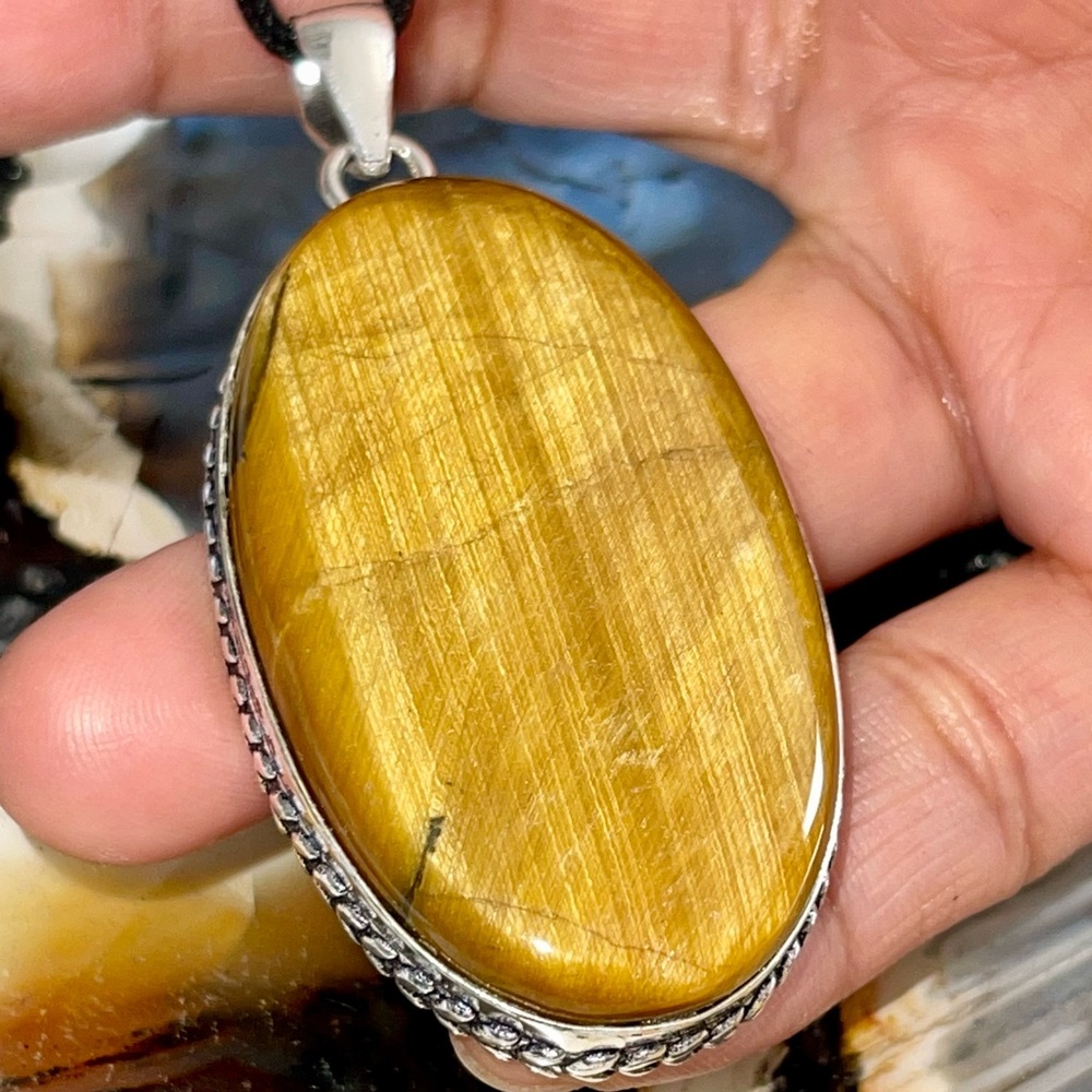 Golden Tigereye Pendant 2 1/2”